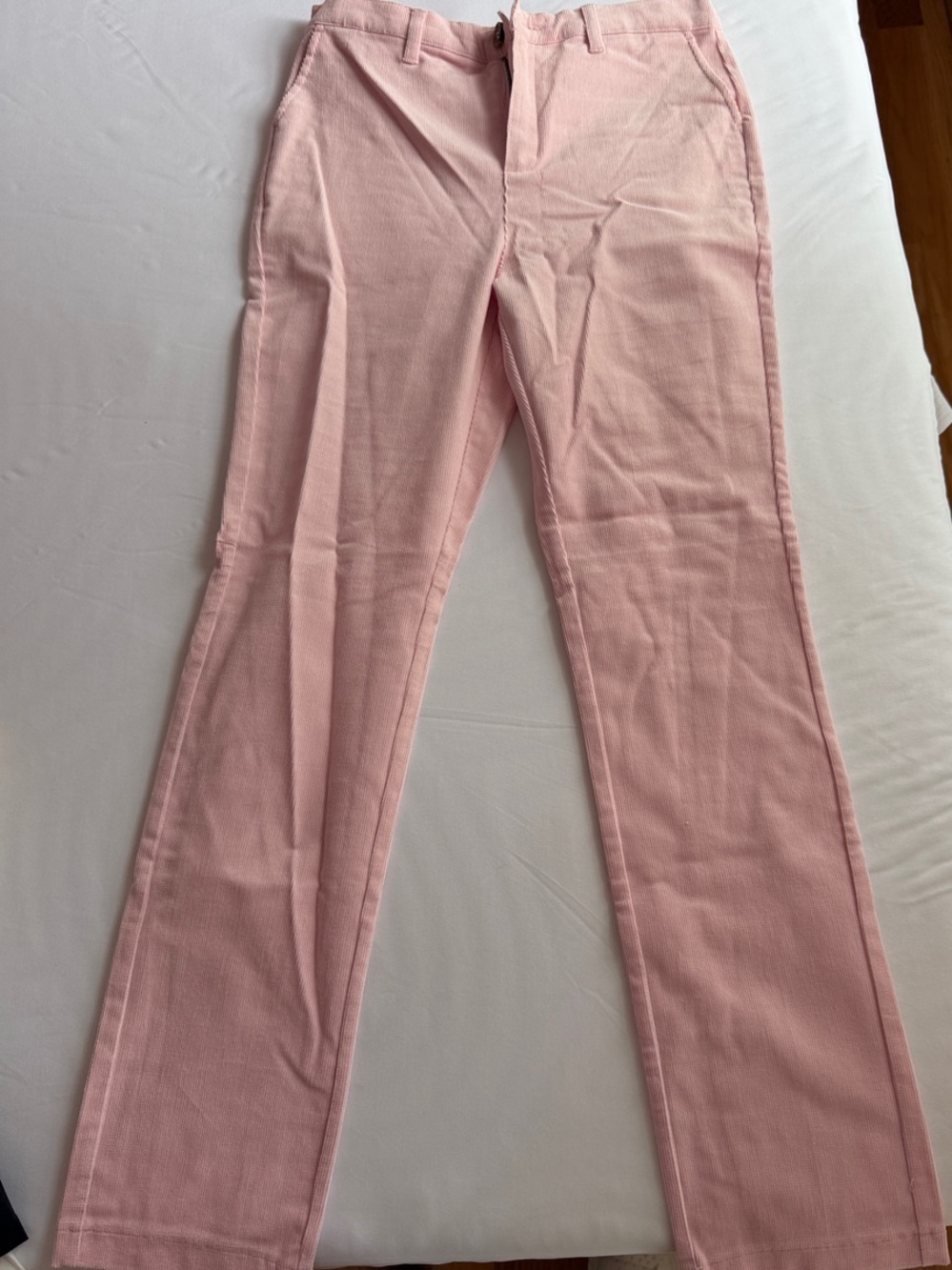 Girls Pink Straight-Leg Corduroy Jeans